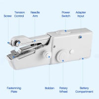 Mini Máquina De Coser Portátil Eléctrica Para Manualidades Y Reparaciones En Ropa Kit De Accesorios Incluido Para Tejidos - details 0