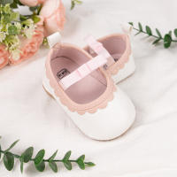 Zapatos De Primera Caminata Para Niñas Meckior Cuero PU Suela De Goma Antideslizante Suave Para Recién Nacidos Y Bebés 0-18M Cierre Elástico Estilo Casual - details 4