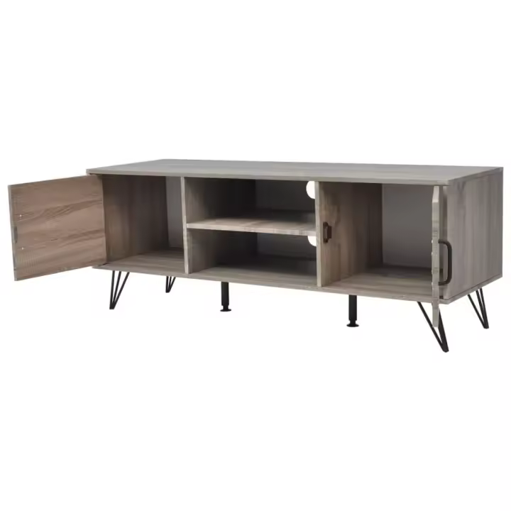 vidaXL Mueble para TV gris 120x40x45 cm, Mueble de Salon, Mueble TV, Mueble TV salon, Mesa de TV, Mueble tele - 1