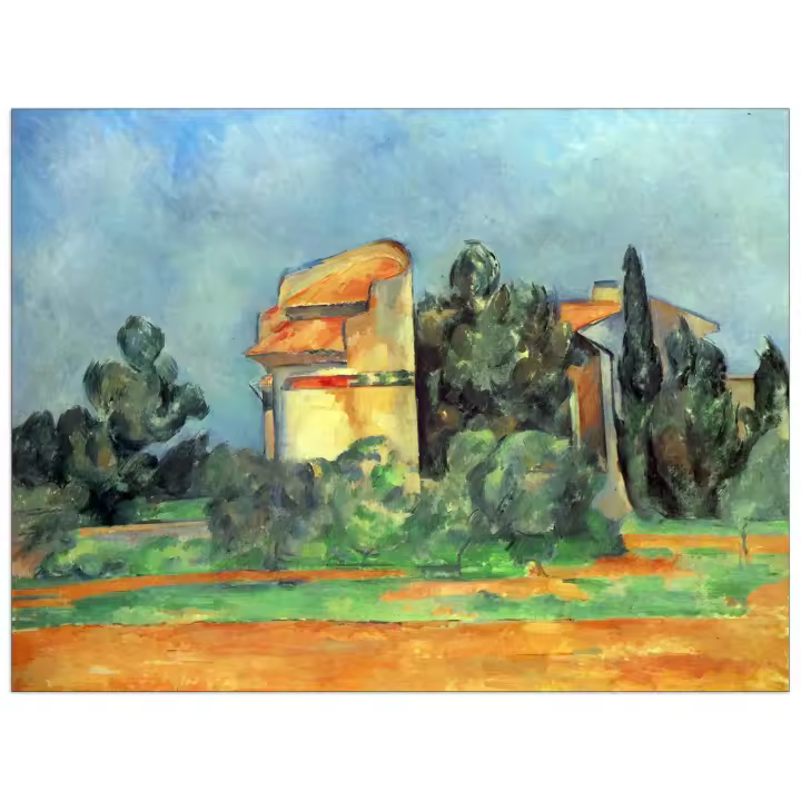 Panel decorativo del museo, listo para colgar. Cezanne Paul - Pigeonry en Bellvue - Cm 120x90 - 1
