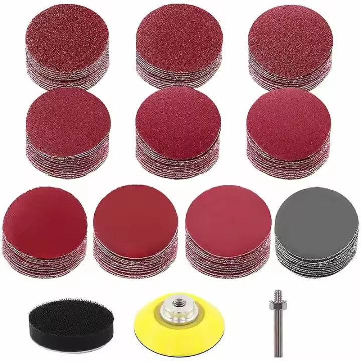 Discos de lija de 103 piezas Discos de 50 mm Grano de papel de lija 80 120 180 240 320 400 600 1000 2000 3000 Kit de lijado Discos de lija de 2 pulgadas - 1