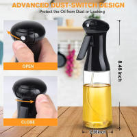 Leeseph Nueva Botella De Aceite Ecológica De 200ml Con Interruptor a Prueba De Polvo Para Cocinar Air Fryer BBQ Cocción Al Horno - details 0