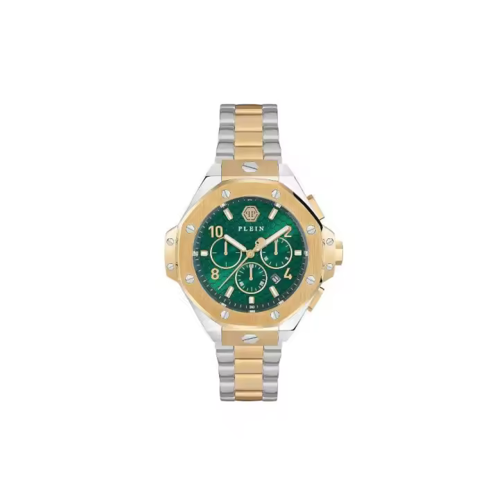 Reloj de Cuarzo Philipp Plein Chrono Royal, PVD Oro, Verde, 46 mm, PWPRA0324 - 1