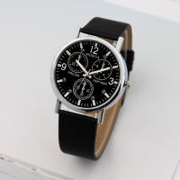Reloj De Cuarzo Para Hombre Con Vidrio Azul Y Correa De Cuero Reloj Casual Y Moda Diametro De La Fuente 38mm Material De La Caja De Aluminio - details 4