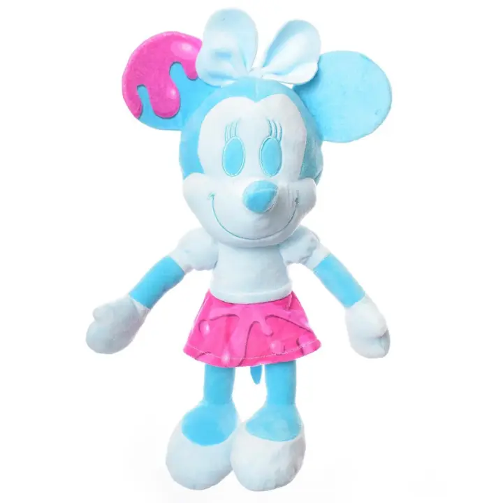 Peluche Minnie Mouse Bubblegum Disney 40cm, Peluche Suave para Niños y Niñas, Regalo Cumpleaños, Color Azul - 1