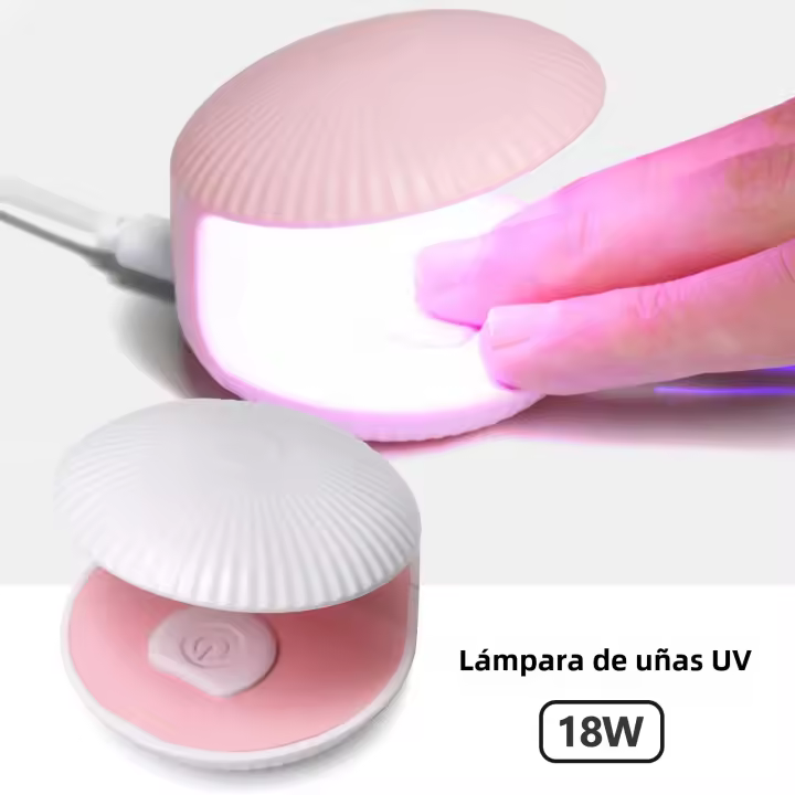 LULAA Mini Shell Lámpara LED UV Para Uñas Con 5 Piezas De Lámpara De Secado De Gel De Uñas Equipo De Salón De Manicura Lámpara Secadora De Polvo De Uñas - 1