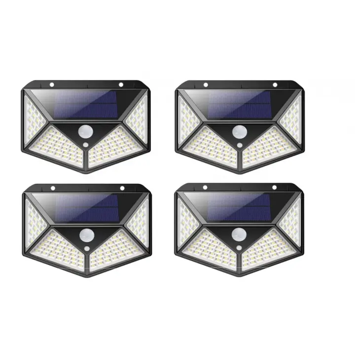 Mediawavestore 4 Lámparas Solares con Sensor de Movimiento y ángulo de Luz de 270° - 1