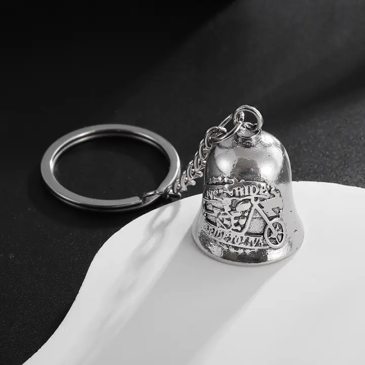 Llavero De Motocicleta Flameado Elegante Y Exquisito Con Campana Versátil Colgante Para Mochila Y Coche Material De Aleación De Zinc - 1