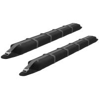 HOMCOM Barras de Transversales de Techo de Coche Bacas Portaequipajes con Función de Autoinflable con Correas de Sujeción con 2 Piezas Carga 75 kg Nylon 89x12x8 cm Negro - details 0