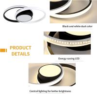 1PCS Lámpara de techo LED de Aluminio Doble Redondo Blanco 32W 27*22*6 Luz Blanca 220V 6500K - details 1