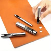 Juego Profesional De 10 Piezas De Punzón De Cuero Con Acero Hueco Para Cinturones Relojes Herramienta De Corte Redondo Para Manualidades DIY Punzón De Agujeros De Precisión - details 6