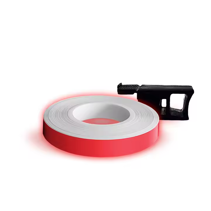 Llantes de Rueda para Ruedas de motorteta Rojas Fluo de 7 mm x 6 Mt con aplicador - 1