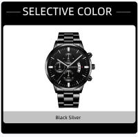 Reloj De Pulsera De Lujo Para Hombre En Acero Inoxidable Negro Con Calendario Reloj De Cuarzo Moda Casual Cronógrafo Reloj Hombre - details 6