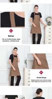 Nueva Moda Del Delantal De Cocina Para Mujer Y Hombre Chef Trabajo Delantal Para Barbacoa Restaurante Bar Tienda Salones De Belleza Estudios Uniforme - details 6