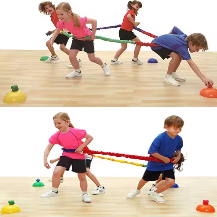 Banda Elástica Arco Iris De Tela Para Correr Y Juegos De Equipo Al Aire Libre Equipo De Entrenamiento Físico Para Jardín De Infantes Y Deportes Para Niños - 1