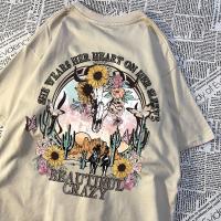 Camiseta De Algodón Respirable Para Hombre Estilo Casual Con Diseño Creativo Manga Corta Suelta Y Cómoda Protección Solar Y Secado Rápido - details 0