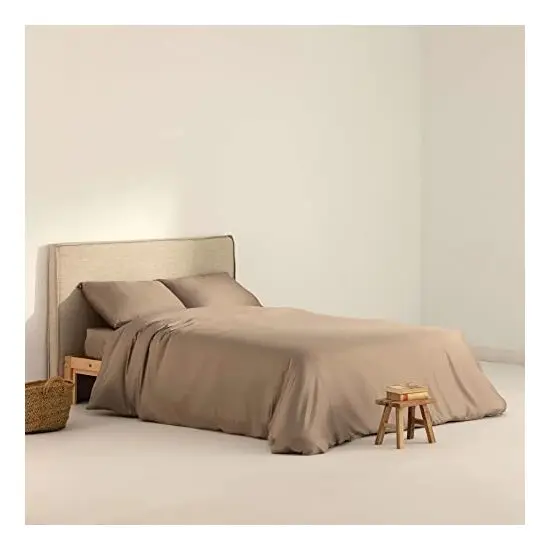 BL BELUM  Funda Nórdica Satén 300 hilos Color: GREIGE  Funda Nórdica Satén cuenta con: Cierre con botones ocultos transparentes. - Funda Nórdica Extrasuave - Funda Nórdica 100% Made in Spain - 1
