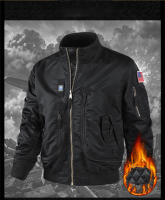 Chaqueta De Piloto MA-1 Para Hombre Estilo Militar Con Estampado De Camuflaje Chaqueta De Béisbol Gruesa De Algodón Para Otoño E Invierno Cierre De Cremallera - details 5