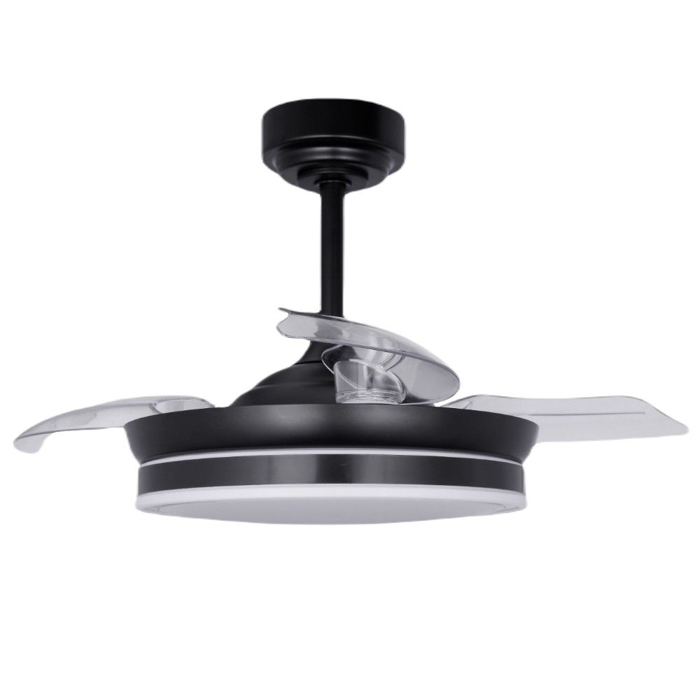 Akunadecor - Ventilador de techo BEST SELLER motor DC 6 velocidades, con SMART APP Tecnología Led 72W sistema CCT 7920 Lúmenes, Control remoto con temporizador, LUZ REGULABLE en color e intensidad, MEMORIA motor inverter verano/invierno ultra silencioso.
