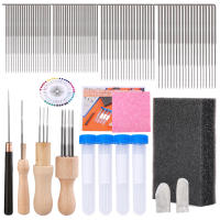 Kit De Agujas De Lana KRABALL Con Mango De Madera Para Tejer DIY Herramienta Para La Fabricación De Muñecas Hechas a Mano - details 0