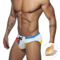 Bragas De Natación Para Hombre En Blanco Moda Verano Deporte Playa Traje De Baño Sexy Estilo Surf Talla Unica Material Poliéster - details 4