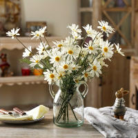 1/3/5Pcs 50cm Girasol Artificial 5Cabezas Flores De Plástico Para Decoración De Boda Novia Hogar Jardín Mesa DIY Sin Embalaje De Venta Al Por Mayor - details 7