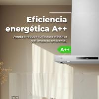 EVVO Campana Extractora CE32 60 cm Ancho Decorativa,  Inox, Potencia 800 m³/h, Filtros de Aluminio y Carbón, Táctil y Gestual - details 2