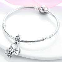 Encanto De Colgante De Árbol De Familia Platinado En Plata Para Pulsera De Bangle Y Collar DIY Regalo Con Doble Vuelo Aéreo - details 217