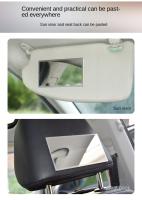 Espejo Interior De Coche Universal En Acero Inoxidable Espejo De Maquillaje Portátil Para Auto Visera Antirreflejo HD Accesorios De Estilo Para Coche - details 11