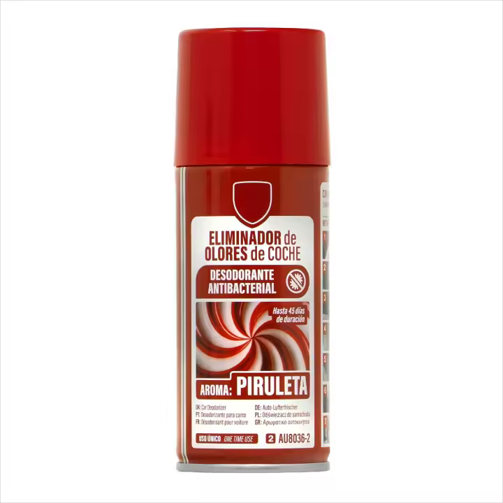 Eliminador de olores de coche USO UNICO AROMA PIRULETA 150ML - 1