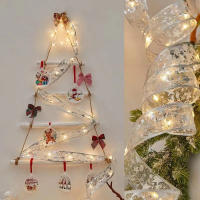 Cinta De Navidad Luminosa Con Lazo Dorado De 2-10M Luces De Hada Para Decoración De Árbol Y Regalos En Fiestas Y Hogar - details 12