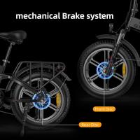 Bicicleta Eléctrica Plegable Adulto ENGWE Engine X 20*4.0 pulgadas Neumáticos gordos Chaoyang todoterreno Motor 250W batería de bicicleta eléctrica 48v 13Ah Velocidad máxima 25 km/h Autonomía de 100 km Freno de disco dual Carga máxima 150 kg - Negro - details 15