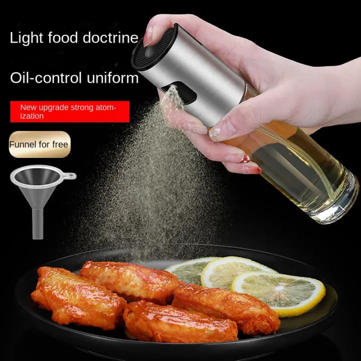 Oil Spray Pot Oil Sprayer For Cooking Spray Bottle Barbecue Multi-Function Air Fryer Glass High-Pressure Baking Oil Pot - 1