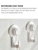Ganchos De Succión Fuerte Para Puerta Y Pared Ganchos De Toalla Multiusos Adhesivos Y De Ventosa Para Ropa Y Toallas Blanco Y Negro - details 4
