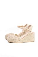 Lyla Wang alpargatas cuñas altas de espartos con plataforma mujer diseño trenzado - details 12
