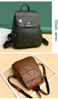 Mochila Vintage de cuero suave para mujer, bolso de hombro femenino, bolso de viaje informal, mochila escolar, 5 colores - details 20