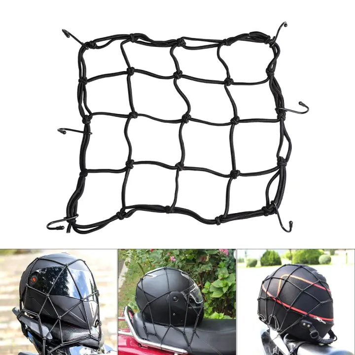 Bolsa De Almacenamiento Para Casco De Motocicleta Universal Ajustable Con Red De Protección Accesorios Para Equipaje - 1