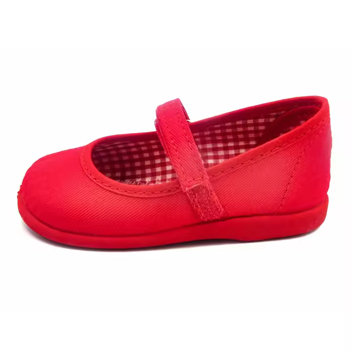 Mercedita Clasica Para Niña De Lona Con Suela De Caucho - 1