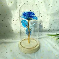 Rosa Eterna Artificial Con Cubierta De Vidrio Y Luz LED Decoración De Flores Para Bodas Y Días De San Valentín Regalo Para Madre - details 3