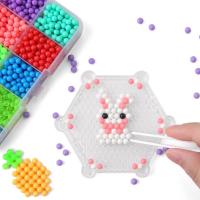 Kit De Manualidades DIY Con Cuentas Adhesivas De Agua 4.5mm Set Creativo Para Refill Juguete 3D PUZZLE Para Niños De 3-6 Años Material Plástico - details 2