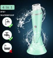 Dispositivo de limpieza facial, cepillo eléctrico impermeable 4 en 1, rotación de 3 niveles (verde) - details 1
