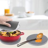 Salvamanteles de silicona de 4 piezas, albrilla antideslizante de silicona para olas, resistente al calor, para aislamiento - details 4