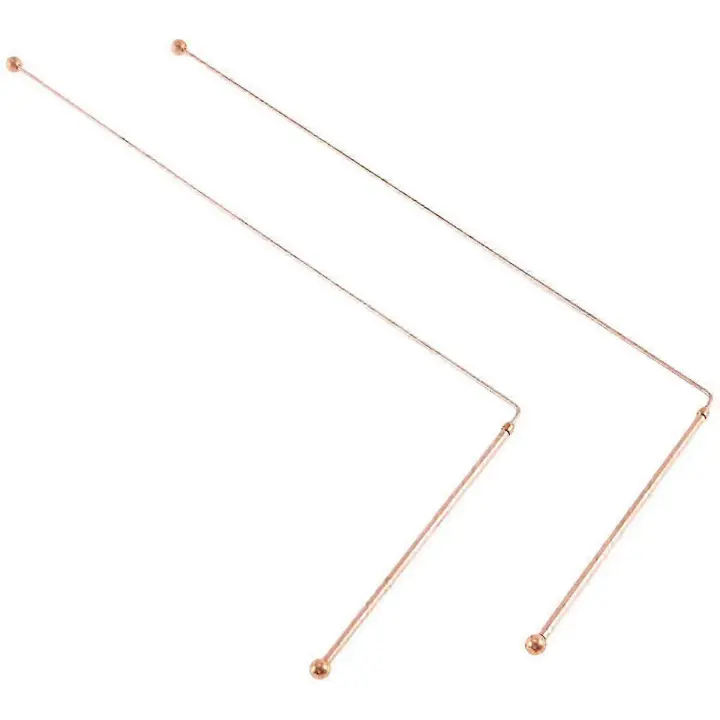 Varillas de zahorí de cobre - 99,9 % de cobre puro (2 unidades) Detector de energía y agua - 1