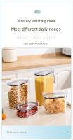 Juego De 4 Botellas Selladas De Gran Capacidad Para Almacenamiento De Cereales Transparente Plástico Resistente Al Humo En La Cocina - details 8