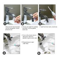 Irrigador Dental Portátil Con Fuente De Agua Façuete Limpieza De Dientes Y Boca Máquina De Lavar Con 5 O Más Punzantes De Agua Monojeta Alta Capacidad De Tanque Bajo Ruido Para Adultos - details 8