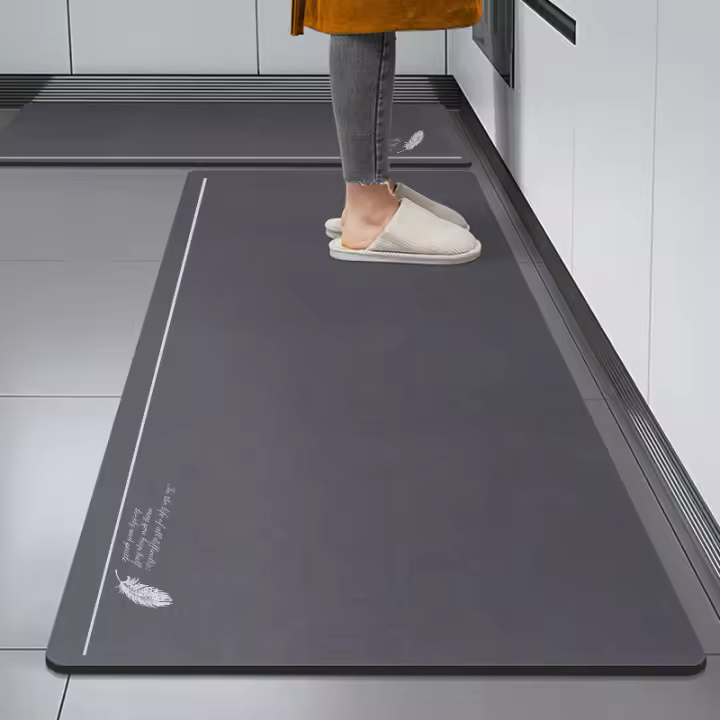 Carpetas De Diatomeas Modernas Y Simples Para Cocina Y Baño Antideslizantes Absorbentes Secado Rápido Lavables Repelentes De Polvo Alfombrilla De Piso Para Adultos - 1