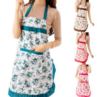 Delantal Floral Para Mujer Con Bolsillo Resistente Al Agua Y Grasa Para Cocinar Y Hornear Anti-suciedad Para La Cocina - details 0