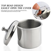 Set De 3 Piezas De Manicura Con Contenedor De Acero Inoxidable Para Líquido Y Polvo Acrílico Tazón Dappen Con Tapa Metálica Y Tazón Desinfectante Para Herramientas De Arte De Uñas - details 2