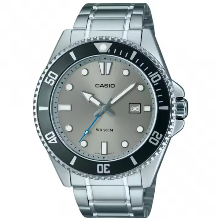 Reloj De Pulsera Casio Mdv-107d-8a Para Hombre Acero 200m - 1