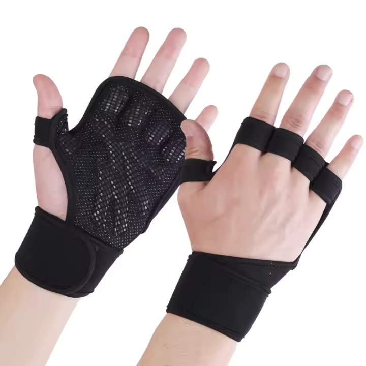 1Par De Aros De Mano De Gimnasia Antideslizantes De Silicona Para Levantamiento De Pesas Y Entrenamiento Crossfit En Fitness - 1